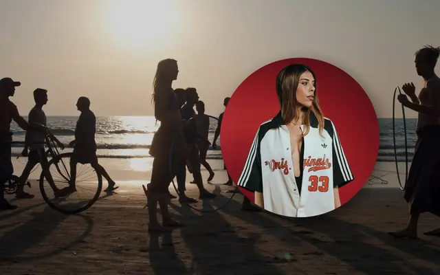 מסיבת חוף בשקיעה, רוקדים בצללית, ובעיגול מגית קקון
